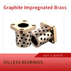 Graphite Impregnated Brass Oil Free Bushing - Brass Alloy, Straight (MPBZ10-15)